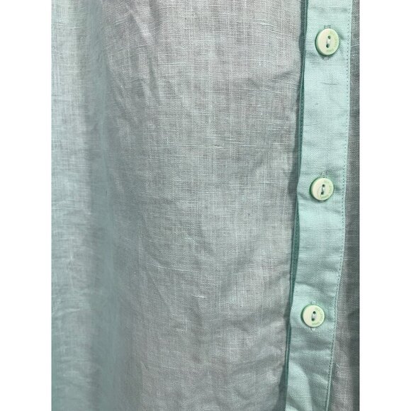 Sea Level Swim Australia Shirt Size Small S Mint Green Linen Button Down New - Picture 10 of 10